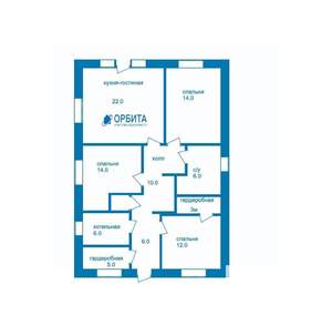 Дом 97м&sup2;, 2-этажный, участок 7 сот.  