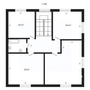 Коттедж 244м², 2-этажный, участок 6 сот.  