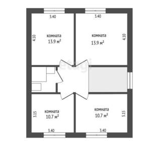 Дом 125м², 2-этажный, участок 6 сот.  