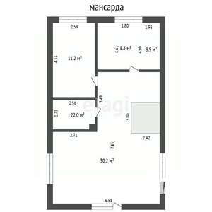 Дом 260м², 2-этажный, участок 12 сот.  