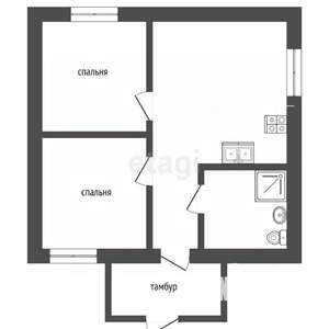 Дача 55м², 1-этажный, участок 8 сот.  