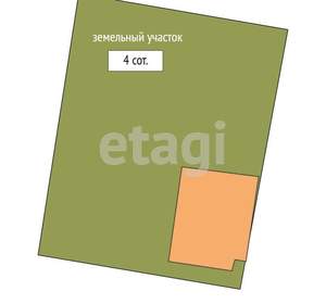 Дача 46м², 1-этажный, участок 4 сот.  