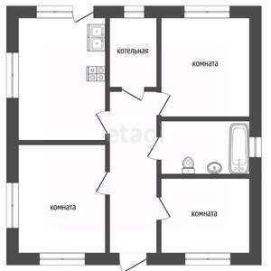 Дом 99м&sup2;, 1-этажный, участок 8 сот.  