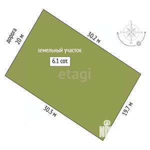 Дом 120м², 2-этажный, участок 6 сот.  