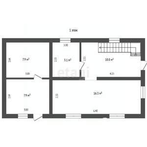 Дом 86м&sup2;, 2-этажный, участок 7 сот.  