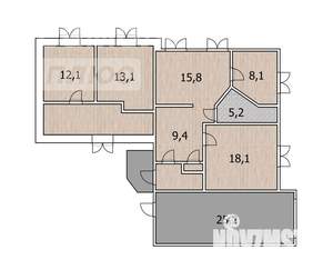 Дом 161м², 1-этажный, участок 3 сот.  