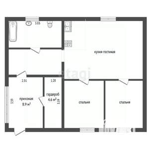 Дом 104м², 2-этажный, участок 10 сот.  