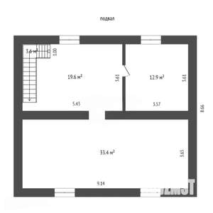 Коттедж 258м², 3-этажный, участок 5 сот.  