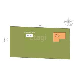 Дача 53м², 2-этажный, участок 8 сот.  