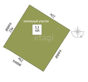 Дача 50м², 2-этажный, участок 5 сот.  