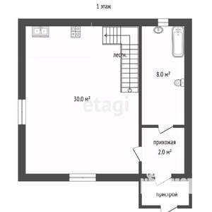 Дом 68м², 2-этажный, участок 10 сот.  