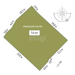 Дом 83м&sup2;, 1-этажный, участок 4 сот.  