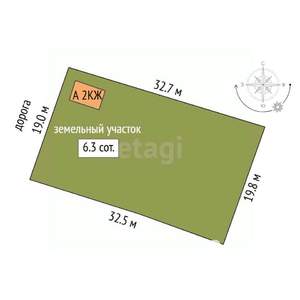 Дом 14м&sup2;, 2-этажный, участок 6 сот.  