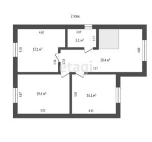 Дом 171м², 2-этажный, участок 9 сот.  