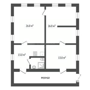 Коттедж 78м², 1-этажный, участок 6 сот.  