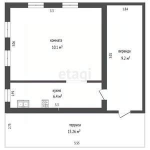 Дом 35м&sup2;, 1-этажный, участок 4 сот.  