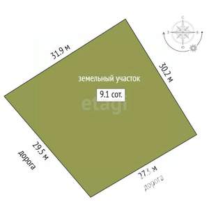 Дом 72м², 2-этажный, участок 9 сот.  