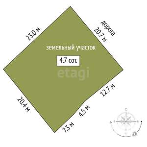 Дом 266м², 3-этажный, участок 5 сот.  