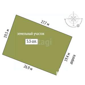 Дача 60м², 1-этажный, участок 6 сот.  