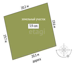 Дача 25м², 2-этажный, участок 4 сот.  