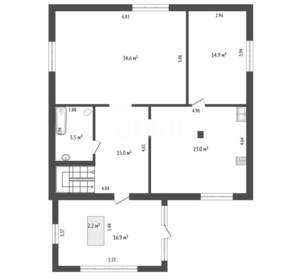 Дом 281м&sup2;, 2-этажный, участок 7 сот.  