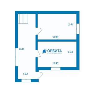 Дом 49м&sup2;, 2-этажный, участок 12 сот.  