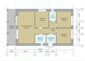 Дом 80м&sup2;, 2-этажный, участок 5 сот.  