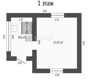Дом 50м², 2-этажный, участок 5 сот.  