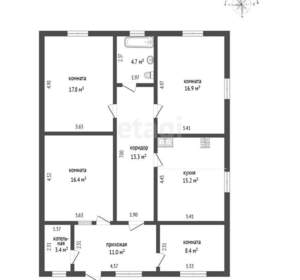 Дом 107м², 1-этажный, участок 5 сот.  
