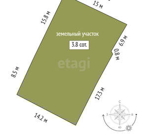 Дом 176м², 2-этажный, участок 4 сот.  