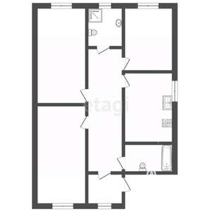 Дом 100м&sup2;, 1-этажный, участок 5 сот.  