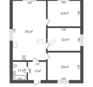 Дом 170м², 2-этажный, участок 5 сот.  
