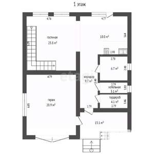 Дом 188м&sup2;, 2-этажный, участок 9 сот.  