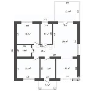 Дом 95м&sup2;, 1-этажный, участок 7 сот.  