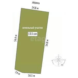 Дом 39м&sup2;, 1-этажный, участок 14 сот.  