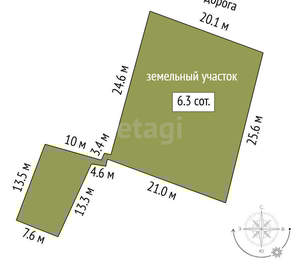 Дача 92м², 2-этажный, участок 6 сот.  