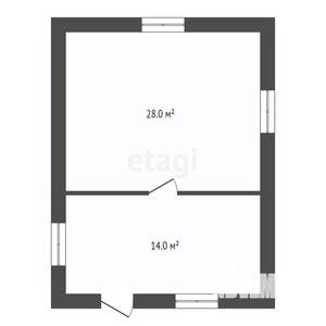 Дом 42м&sup2;, 1-этажный, участок 5 сот.  