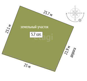 Дача 20м², 2-этажный, участок 6 сот.  