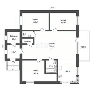 Дом 125м², 1-этажный, участок 16 сот.  
