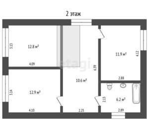 Дом 120м², 2-этажный, участок 10 сот.  
