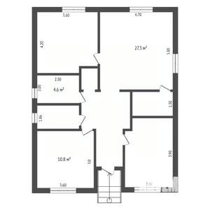 Коттедж 112м², 1-этажный, участок 6 сот.  