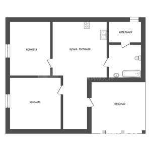 Коттедж 80м², 1-этажный, участок 9 сот.  