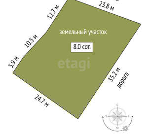 Дача 77м², 2-этажный, участок 8 сот.  