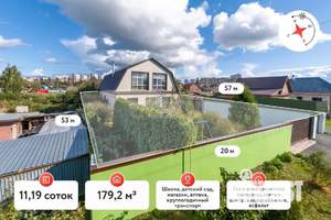 Дом 179м², 2-этажный, участок 11 сот.  