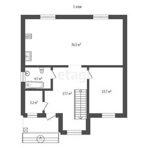 Дом 153м², 2-этажный, участок 5 сот.  
