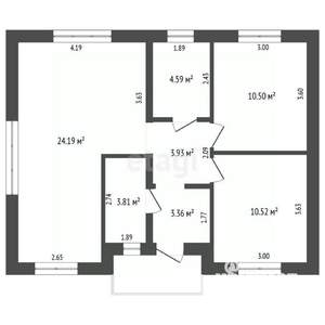 Дом 70м², 1-этажный, участок 6 сот.  