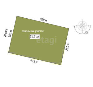 Дом 50м², 2-этажный, участок 11 сот.  