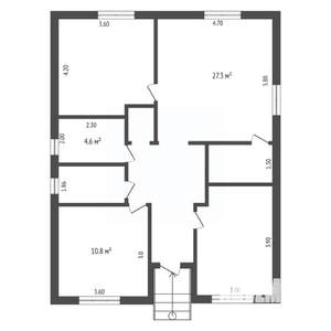 Дом 112м², 1-этажный, участок 6 сот.  