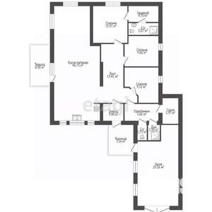 Дом 164м&sup2;, 1-этажный, участок 6 сот.  