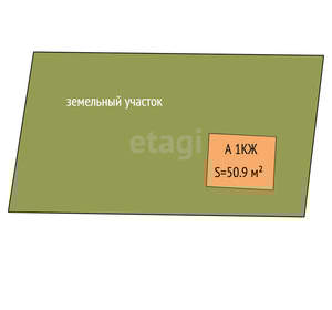 Дом 51м&sup2;, 2-этажный, участок 8 сот.  